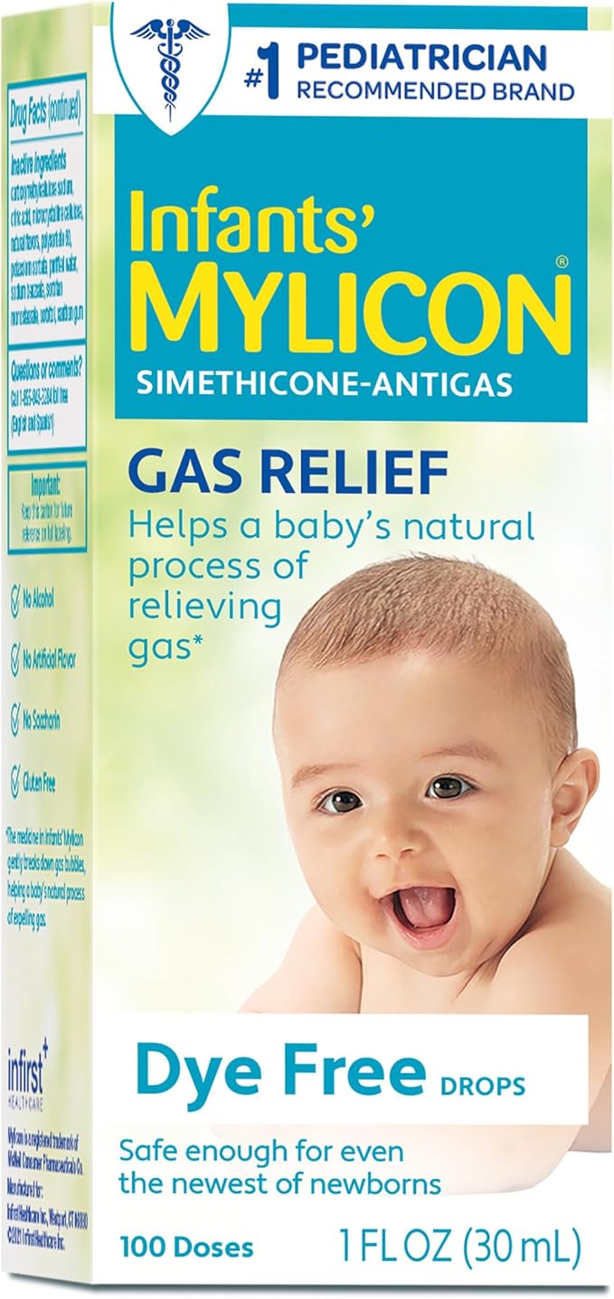 MYLICON Infant Gas Relief Drops – Dye-Free, 1 fl oz (100 Doses)