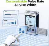 AUVON TENS Unit Muscle Stimulator - Rechargeable 4-Channel Pain Relief Device with 8 Modes & 16 Pads