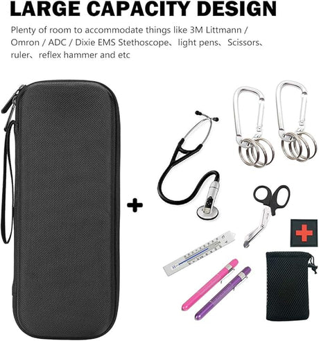Hard EVA Stethoscope Carrying Case – Compatible with Littmann