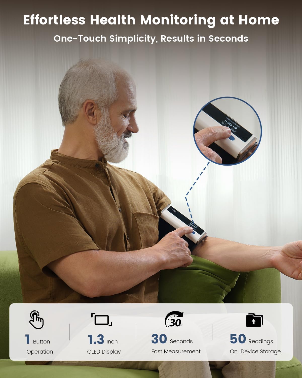Wellue BP2A Smart Blood Pressure Monitor Upper Arm Cuff [Bluetooth]