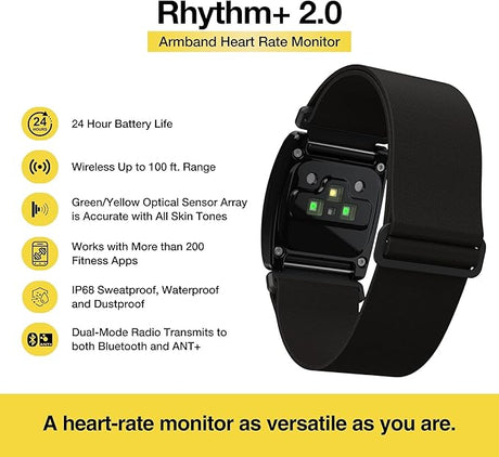 Scosche Rhythm+ 2.0 Heart Rate Monitor Armband – Bluetooth & ANT+
