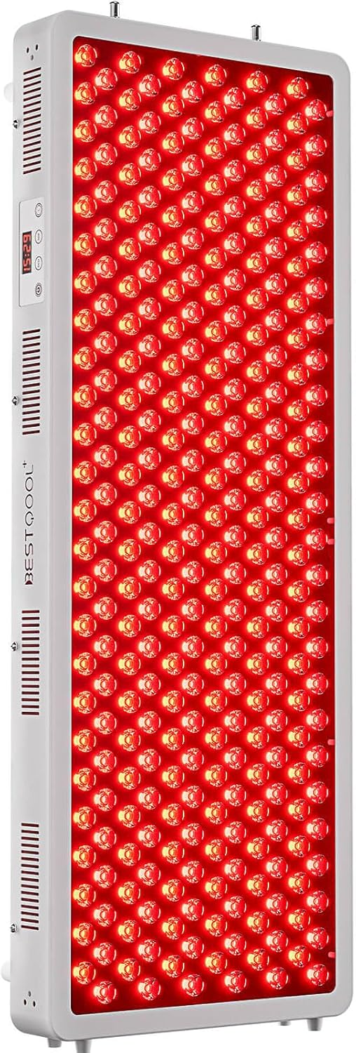 BestQool Pro300 Red Light Therapy Device – 4 Wavelength Full Body Infrared Panel 500W