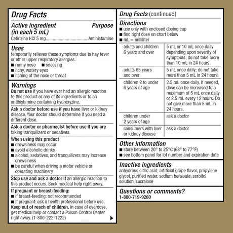 GoodSense Children’s All Day Allergy – Cetirizine, 4oz