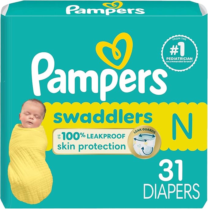 Pampers Swaddlers Newborn Diapers – Size 0 (Newborn)