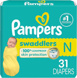 Pampers Swaddlers Newborn Diapers – Size 0 (Newborn)