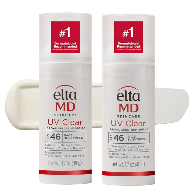 EltaMD UV Clear Face Sunscreen SPF 46 untinted 1.7 oz pump 2-pack