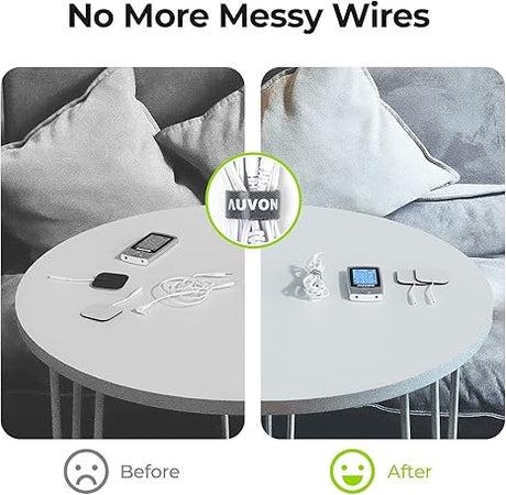 AUVON TENS Lead Wires – 2-Pack Durable Cables with 2mm Pin & 2.35mm Plug