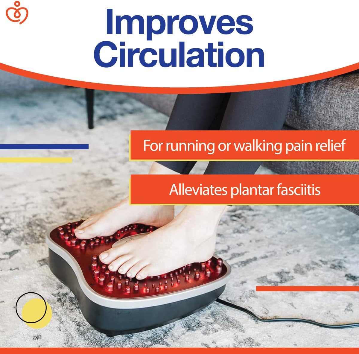 Sensiv Acupressure Foot Massager with Infrared Heat & Vibration