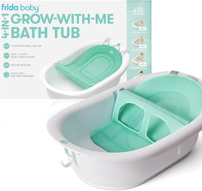 Frida Baby 4-in-1 Grow-with-Me Bathtub – Infant to Toddler