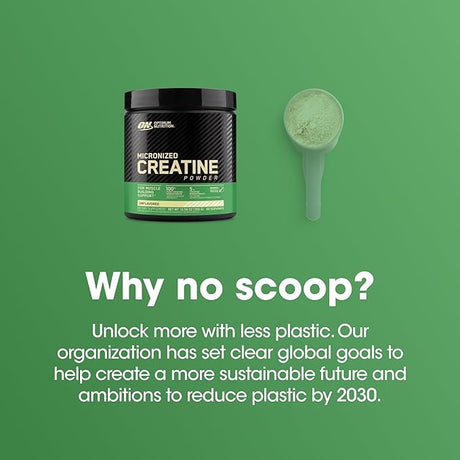 Optimum Nutrition Creatine Monohydrate – Unflavored, Micronized Powder