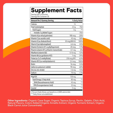 SmartyPants Kids Multivitamin + Omegas Gummies – 60 Count