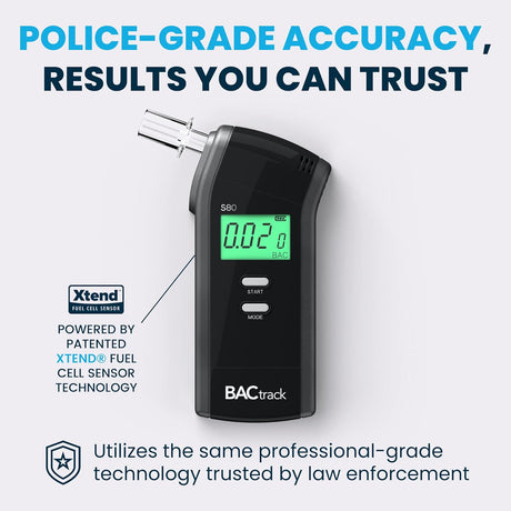 Professional BACtrack S80 Breathalyzer – DOT/NHTSA Approved, FDA Cleared