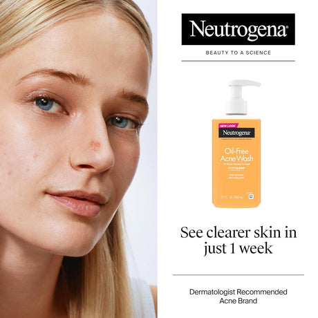 Neutrogena Oil-Free Acne Face Wash with 2% Salicylic Acid, 9.1 fl oz
