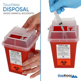 Oakridge Products Sharps Container 1 Quart Biohazard Needle Disposal