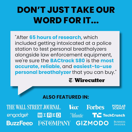 Professional BACtrack S80 Breathalyzer – DOT/NHTSA Approved, FDA Cleared