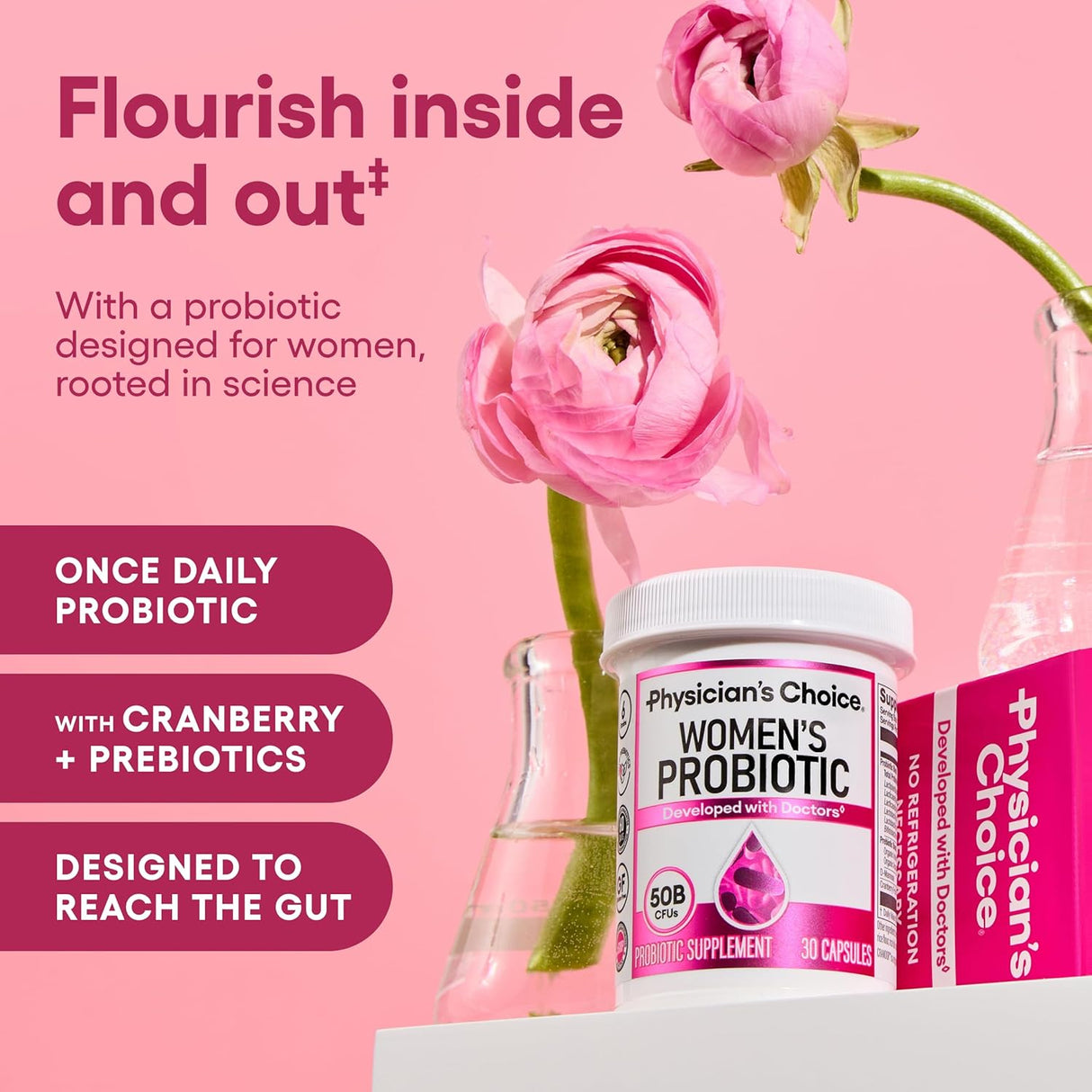 Physician’s CHOICE Women’s Probiotic for Digestive & Feminine Health