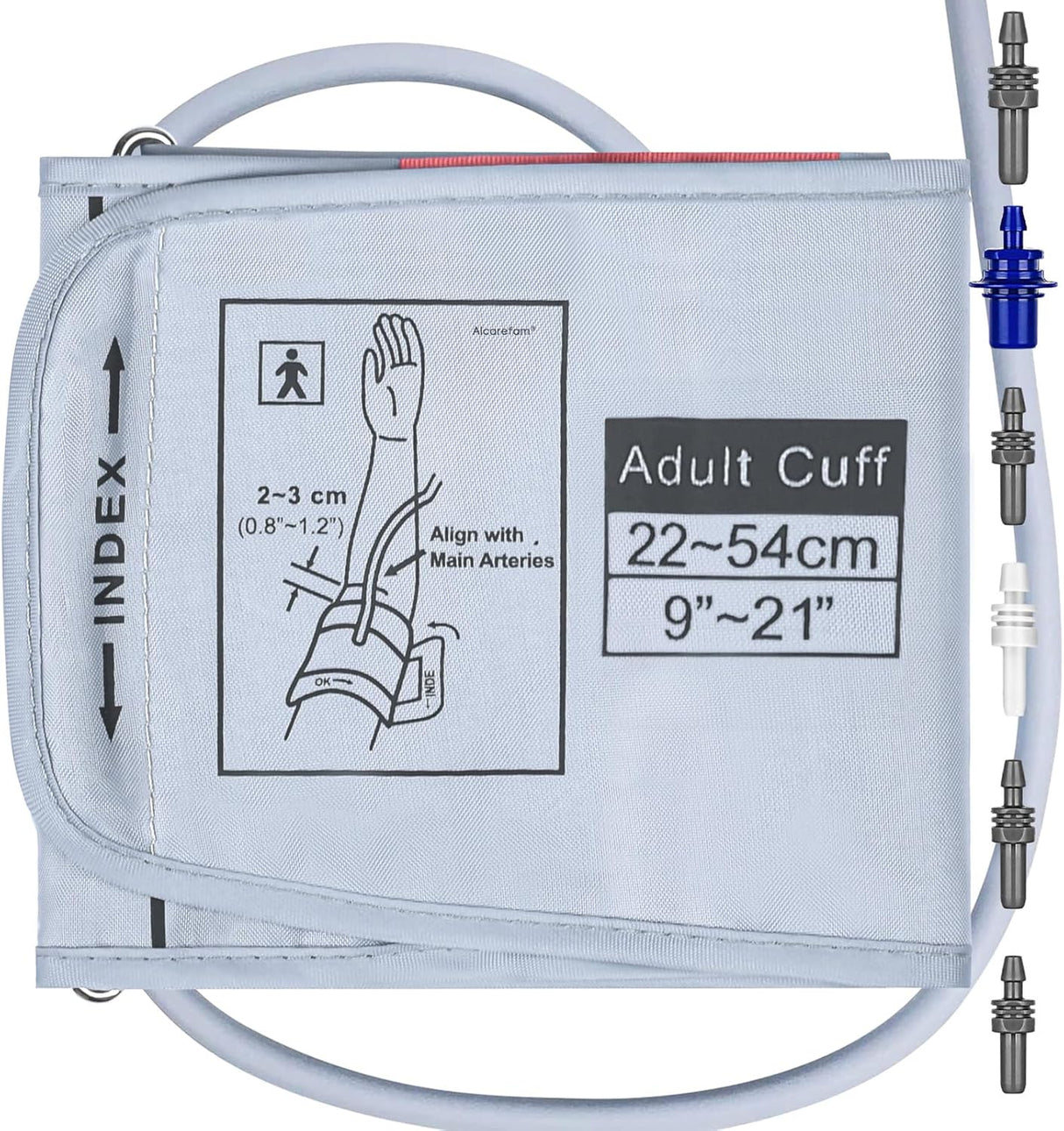 Replacement Blood Pressure Monitor Cuff with Connectors Pediatric to XXXL Sizes