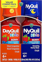 Vicks Kids DayQuil & NyQuil Cold & Cough – Berry, 2x8oz
