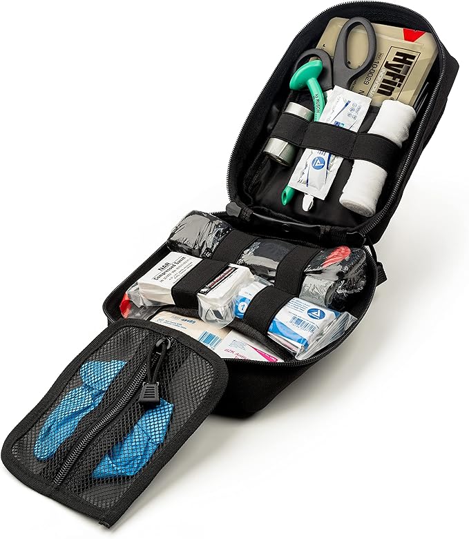 Scherber Premium IFAK Trauma Kit – Fully Stocked MOLLE Pouch (Black)