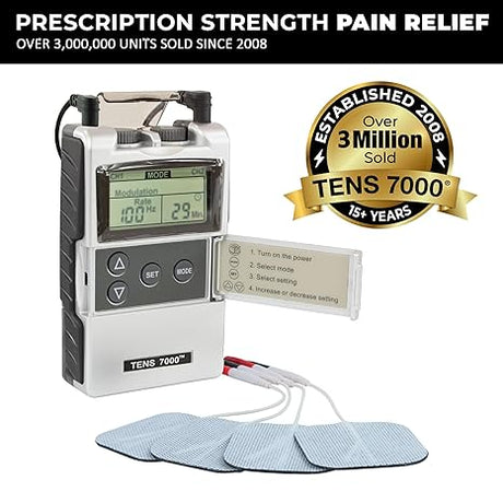 TENS 7000 Digital TENS Unit with Electrodes & Accessories