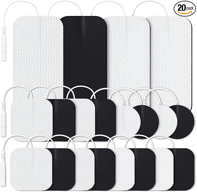 AUVON TENS Unit Replacement Pads – 20-Pack Mixed Sizes