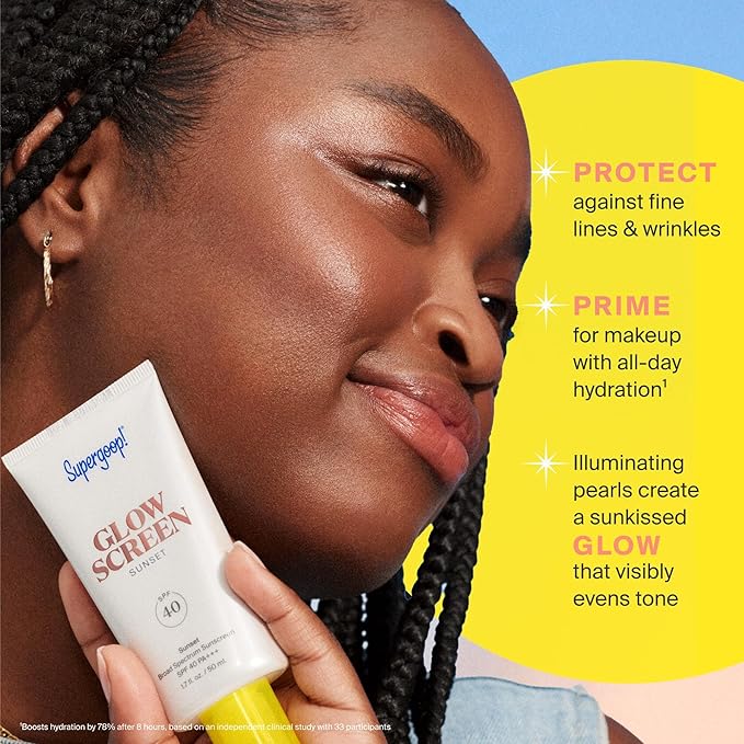 Supergoop! Glowscreen SPF 40 Dawn – Pink Pearl Glow Tinted Sunscreen 1.7 oz