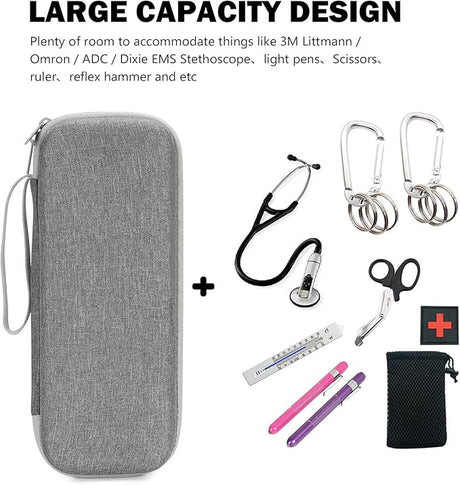 Hard EVA Stethoscope Carrying Case – Compatible with Littmann