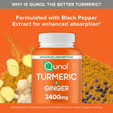 Qunol Turmeric Curcumin + Ginger & Black Pepper – 105 Capsules
