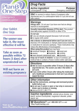 Plan B One-Step Emergency Contraceptive Tablet (1.5 mg)