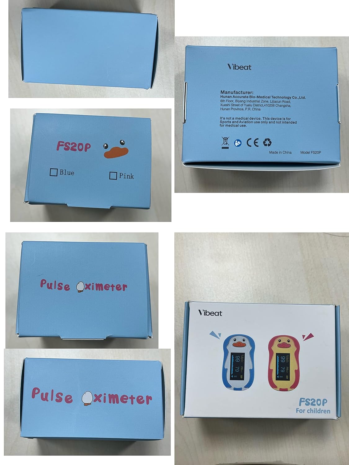 Kids Penguin Fingertip Pulse Oximeter (Pink)