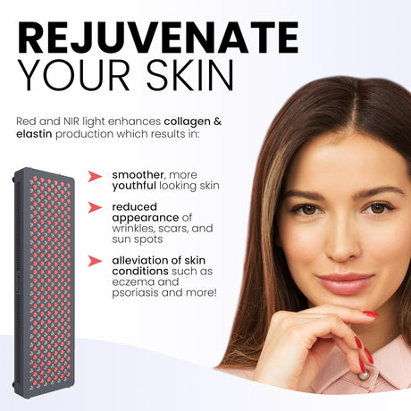 Hooga HG300 Red Light Therapy Device – 60 LED, 660nm & 850nm