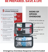 Hardshell Naloxone Response Case — Water-Resistant EVA with Double Pocket & Carabiner (7×4.5×2″)