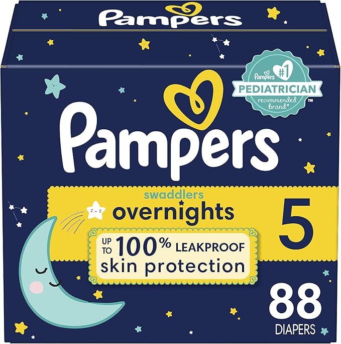 Pampers Swaddlers Overnights Diapers – Size 5