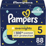 Pampers Swaddlers Overnights Diapers – Size 5