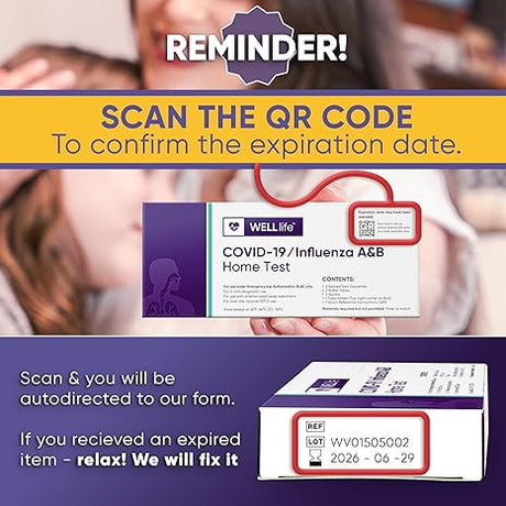 WELLlife COVID-19/Flu A&B Antigen Home Test – 25 Pack