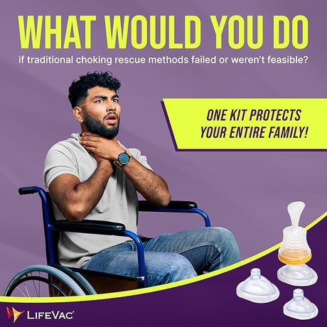 LifeVac Yellow Travel Kit – Portable Airway Suction Device