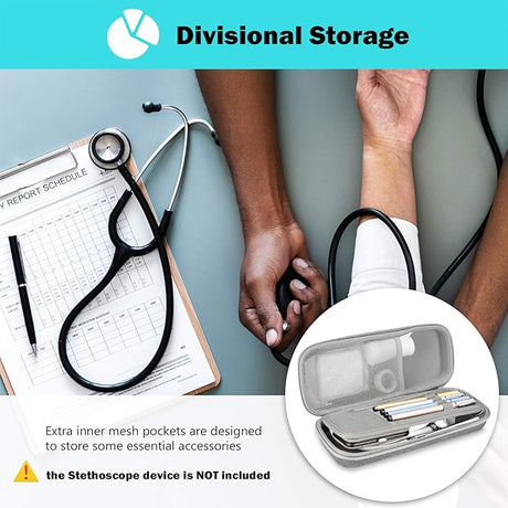 Hard EVA Stethoscope Carrying Case – Compatible with Littmann