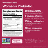 Physician’s CHOICE Women’s Probiotic for Digestive & Feminine Health