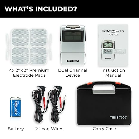 TENS 7000 Digital TENS Unit with Electrodes & Accessories