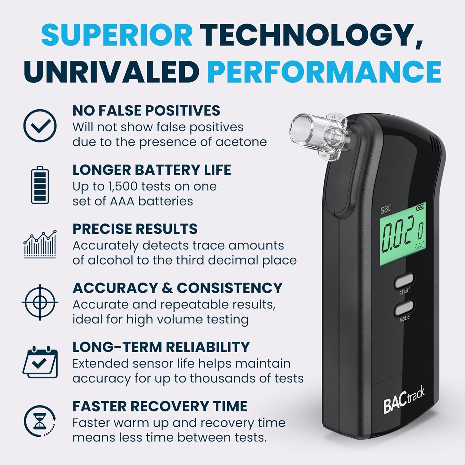 BACtrack S80 Alcohol Tester – Law-Enforcement Accuracy, DOT & FDA
