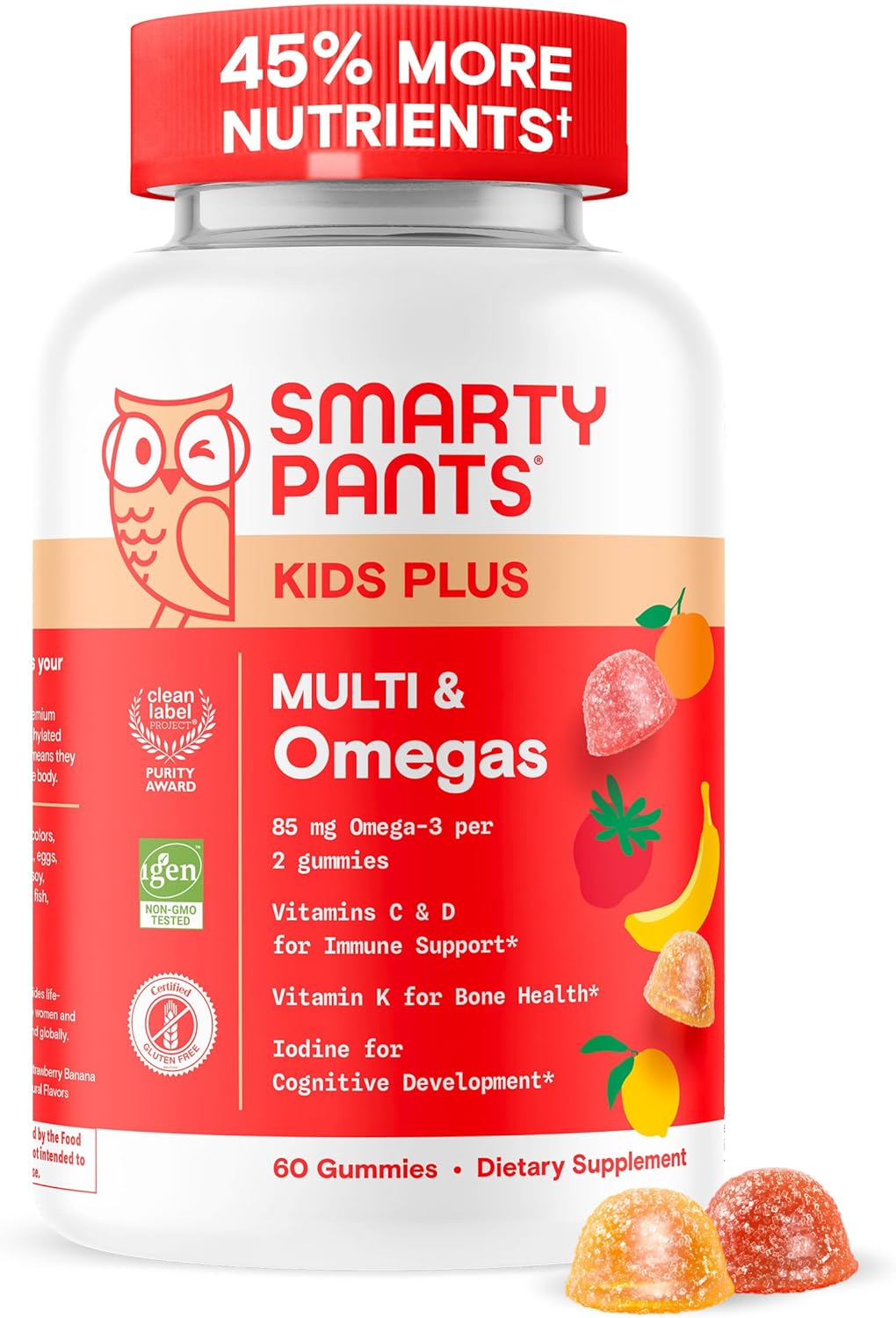 SmartyPants Kids Multivitamin + Omegas Gummies – 60 Count