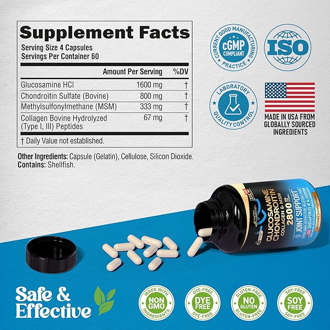 Glucosamine Chondroitin MSM Collagen – Joint Support Supplement