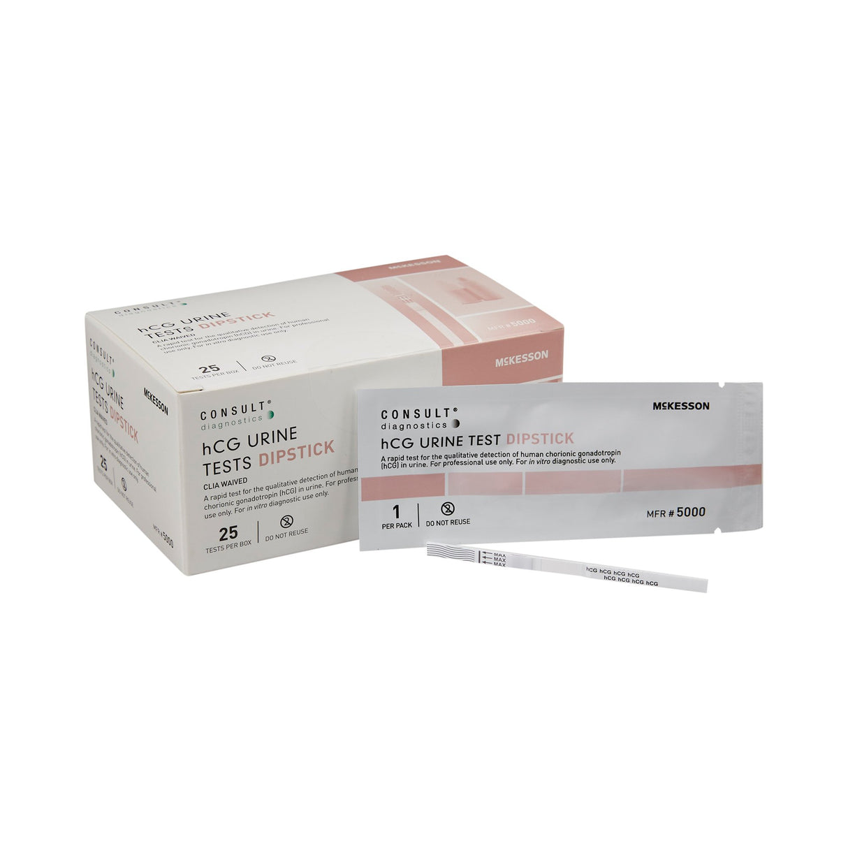 Reproductive Health Test Kit McKesson Consult™ hCG Pregnancy Test 25 Tests