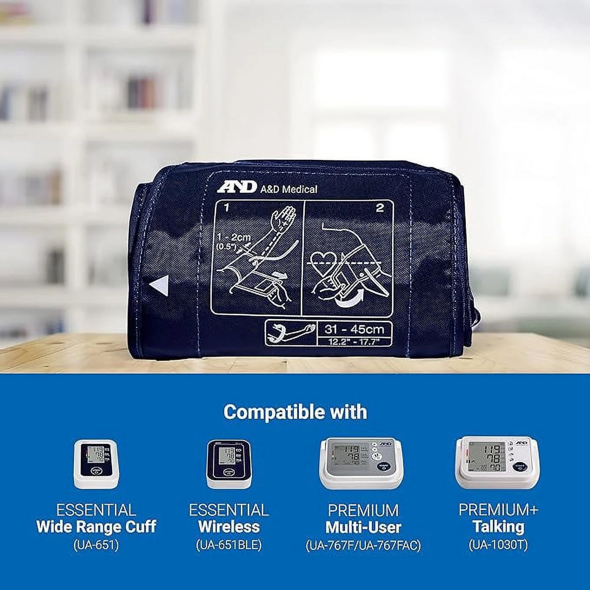 A&D Large ISO Blood Pressure Cuff UA-291A (12.2–17.7")