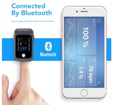 BerryMed BM1000-GBT Bluetooth Pulse Oximeter – Gray