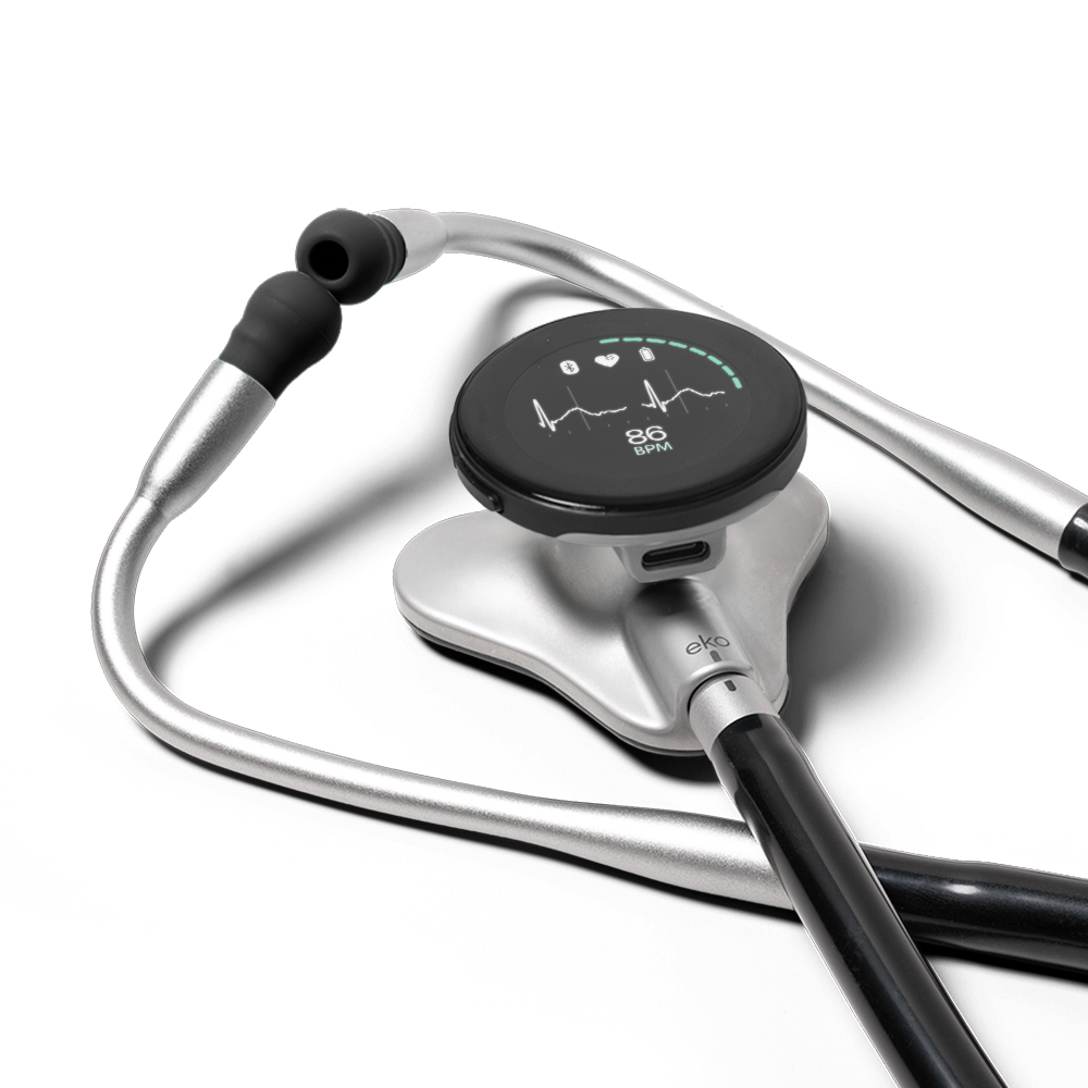 Eko CORE 500™ Digital Stethoscope – Silver w/ Case