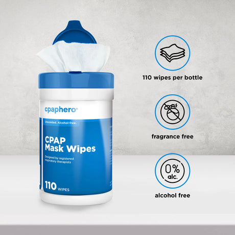 CPAPHero Mask Cleaning Wipes – 110-Count Unscented