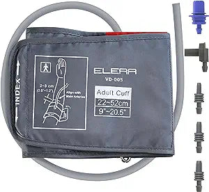 ELERA Blood Pressure Monitor with Two Cuffs - Extra Large Cuff 13-21 and  Standard 9-14, Accurate Automatic BP Machine with Large Screen, USB Cable