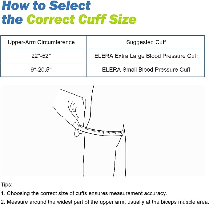 Extra Large Blood Pressure Cuff, ELERA Replacement Extra Large Cuff Ap —  Elera
