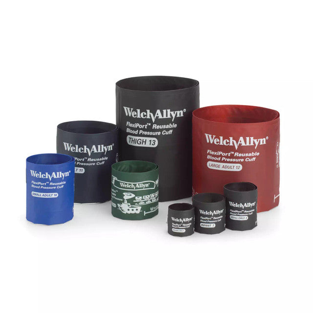 Welch Allyn FlexiPort Reusable Blood Pressure Cuffs – Complete Size Set (REUSE-MU)
